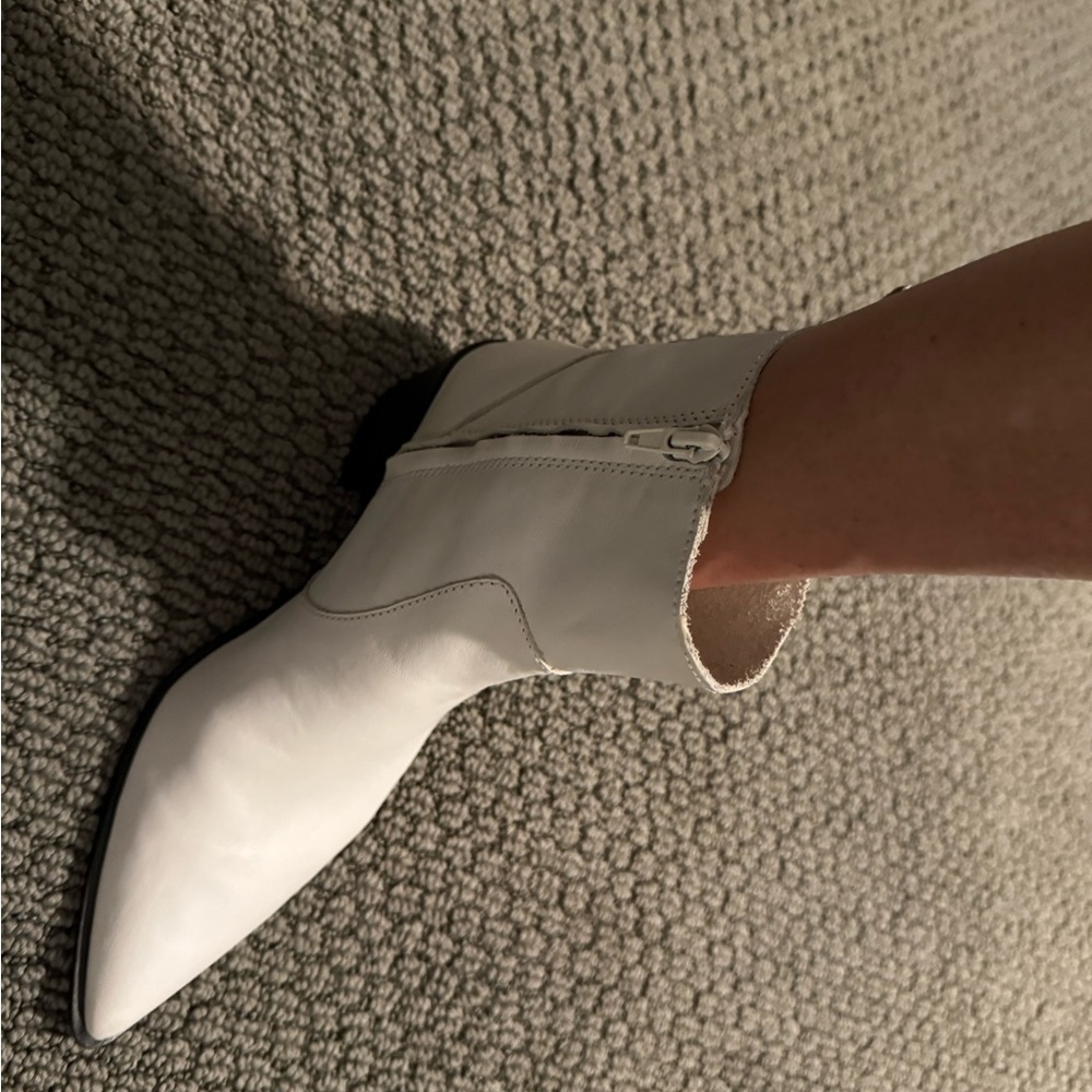 Zara white booties new leather - Picture 8 of 11